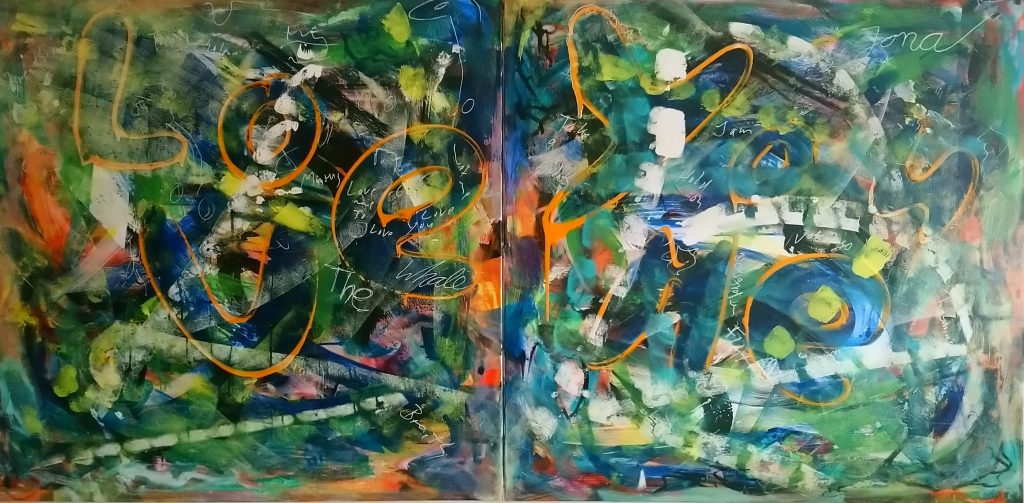 'Exhale to be'       100 x 200 cm    mixed media on canvas -
Norbert Schmitt