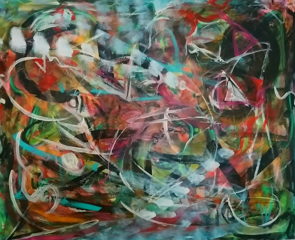 'Inhale to be'       120 x 150 cm    mixed media on canvas -
Norbert Schmitt
